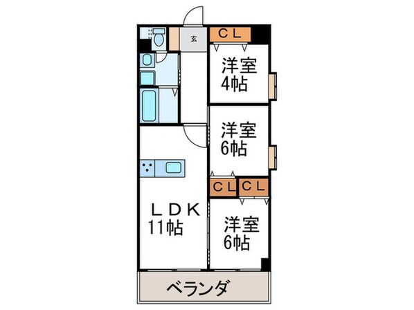 エタニティ・森ノ宮Ⅹの物件間取画像